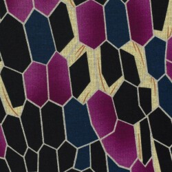 Polyester Viskose abstrakte Waben - beige
