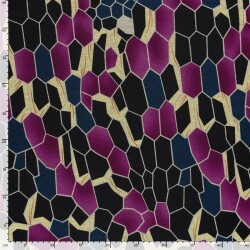 Polyester Viskose abstrakte Waben - beige