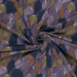 Polyester Viskose Kritzelblätter - lila