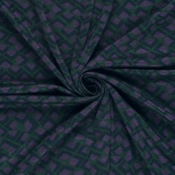 Polyester Viskose bunte Viertelkreise - dunkelgrün