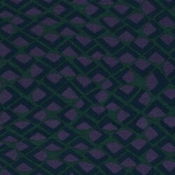 Polyester Viskose bunte Viertelkreise - dunkelgrün