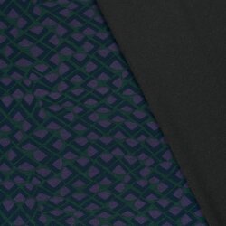 Polyester Viskose bunte Viertelkreise - dunkelgrün