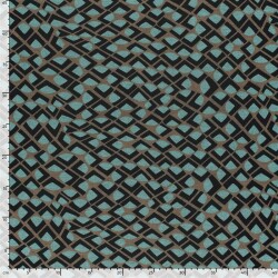 Polyester Viskose bunte Viertelkreise - taupe