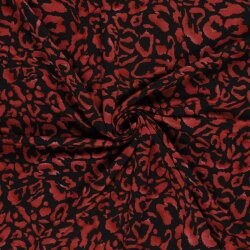 Polyester_Viskose Aquarellleo - tiefrot