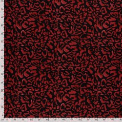 Polyester_Viskose Aquarellleo - tiefrot