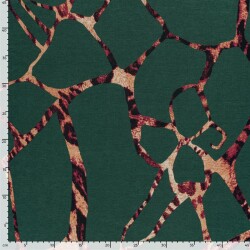 Polyester Viskose abstraktes Leogeflecht - dunkelgrün