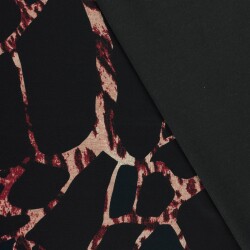 Polyester Viskose abstraktes Leogeflecht - schwarz