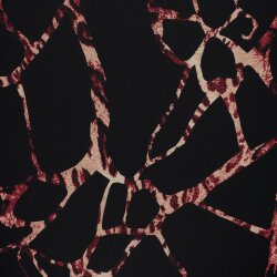 Polyester Viskose Leogeflecht - schwarz