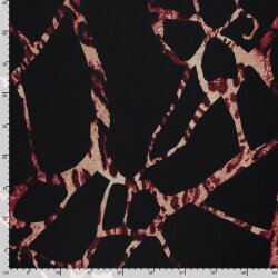 Polyester Viskose Leogeflecht - schwarz