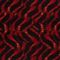 Polyester Viskose Leostreifen - tiefrot