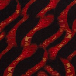 Polyester Viskose Leostreifen - tiefrot