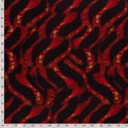 Polyester Viskose Leostreifen - tiefrot