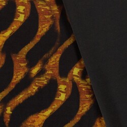 Polyester Viskose Leostreifen - ockergelb