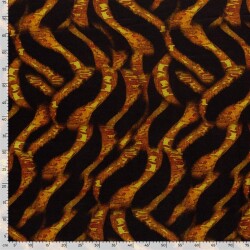 Polyester Viskose Leostreifen - ockergelb