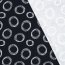 Viskose Nylon Jersey Köper Kringel - dunkelblau/weiß