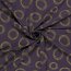 Viskose Nylon Jersey Köper Kringel - aubergine/gelb