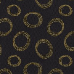 Viskose Nylon Jersey Köper Kringel - dunkelgrau/gelb