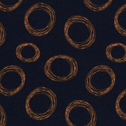 Viskose Nylon Jersey Köper Kringel - dunkelblau/rost