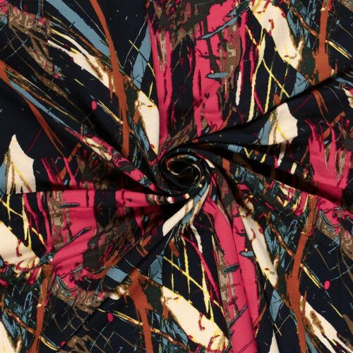 Viskose Nylon Jersey Köper Abstract - FARBE
