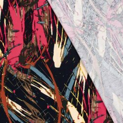 Viskose Nylon Jersey Köper Abstract - FARBE