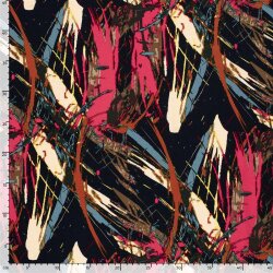 Viskose Nylon Jersey Köper Abstract - FARBE
