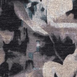 Polyester Viskose Jersey Gebürstet Blüten - silbergrau