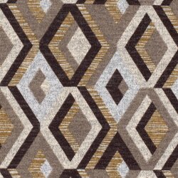 Polyester Viskose Jersey Gebürstet Rauten - braun