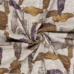 Polyester Viskose Jersey Gebürstet Aquarellstriche -...
