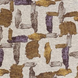 Polyester Viskose Jersey Gebürstet Aquarellstriche -...