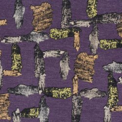 Polyester Viskose Jersey Gebürstet Aquarellstriche -...