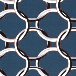 Romanit Jersey "Punta di Roma" Kreise - indigo