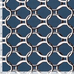 Romanit Jersey "Punta di Roma" Kreise - indigo