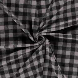 Polyesterjersey Kariert - kieselgrau