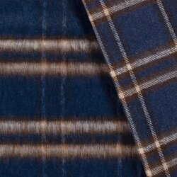 Woll Polyesterstoff Jacquard Karomuster [M]  FARBE