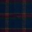 Woll Polyesterstoff Jacquard Karomuster - dunkelblau
