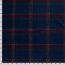 Woll Polyesterstoff Jacquard Karomuster - dunkelblau