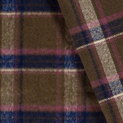 Woll Polyesterstoff Jacquard Karomuster [M] (EX 220) - FARBE