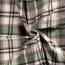 Polyesterstoff Gebürstet Jacquard Karo - creme/grün