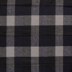 Polyesterstoff Jacquard Karomuster - schwarz
