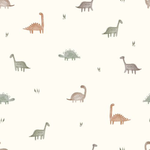 Regenjackenstoff leicht süsse bunte Dinos - creme