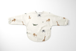 Regenjackenstoff leicht süsse Zootiere - creme