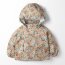 Regenjackenstoff leicht Blumenwiese - creme