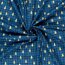 Baumwollpopeline Foliendruck Tannen kariert - dunkelblau