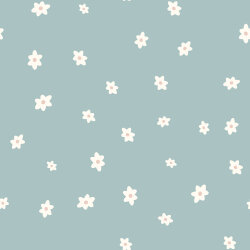 Baumwolljersey Digital Blume Mia - babyblau