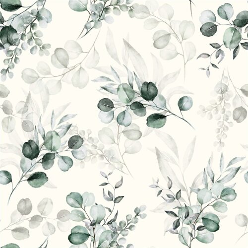 Rippenjersey Digital Eukalyptus - creme