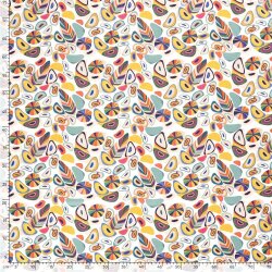Wintersweat Digital bunte Federn - weiss