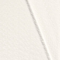 Baumwollvoile Bestickt Blumen - creme