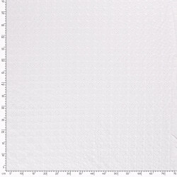 Baumwollvoile Bestickt Blumenkreise - weiss