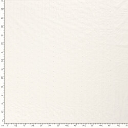 Baumwollvoile Bestickt Sterne - creme