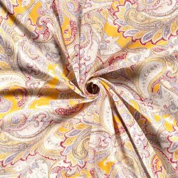 WOVEN VISCOSE LINNEN PAISLEY - FARBE